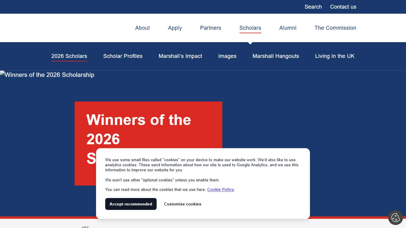 Winners of the 2026 Scholarship – Marshall Scholarships